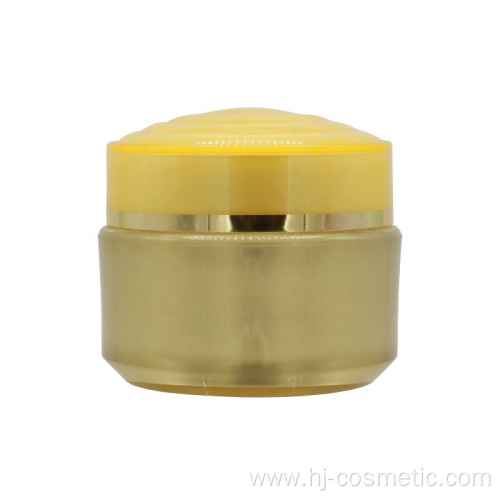 50g Luxurious yellow acrylic round cosmetic jars with good price